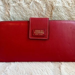 Frances Valentine long wallet. L-8 in H-4. 15 credit card slots. 1 photo ID slot
